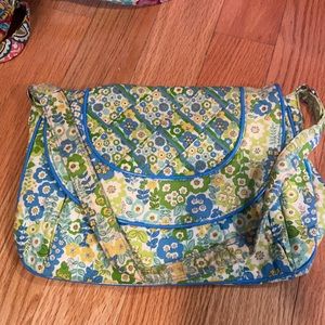 Vera Bradley shoulder bag purse green and blue floral